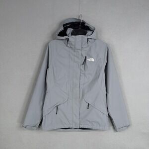 The North Face Jacket Womens Small Gray DryVent Hooded Waterproof Rain Coat